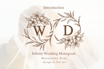 Elegant Infinity Wedding Monogram Font for Stylish Invitations