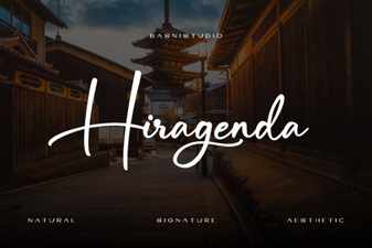 Hiragenda Font: Creative Typography for Modern Design Projects
